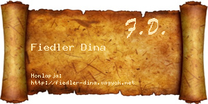 Fiedler Dina névjegykártya
